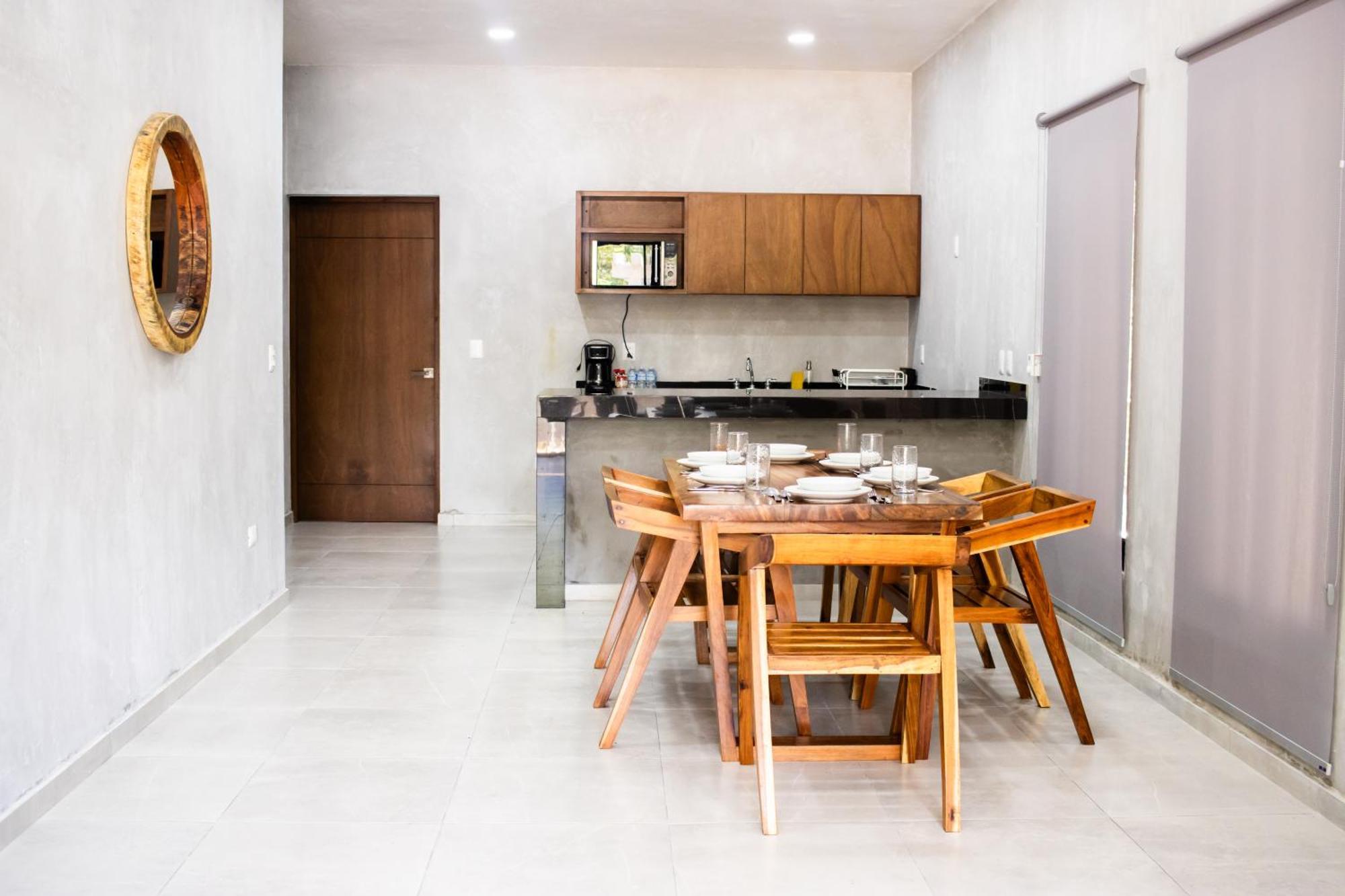 Hotel Casa Tortuga Tulum - Cenotes Park Inclusive Ngoại thất bức ảnh A dining room in a private home