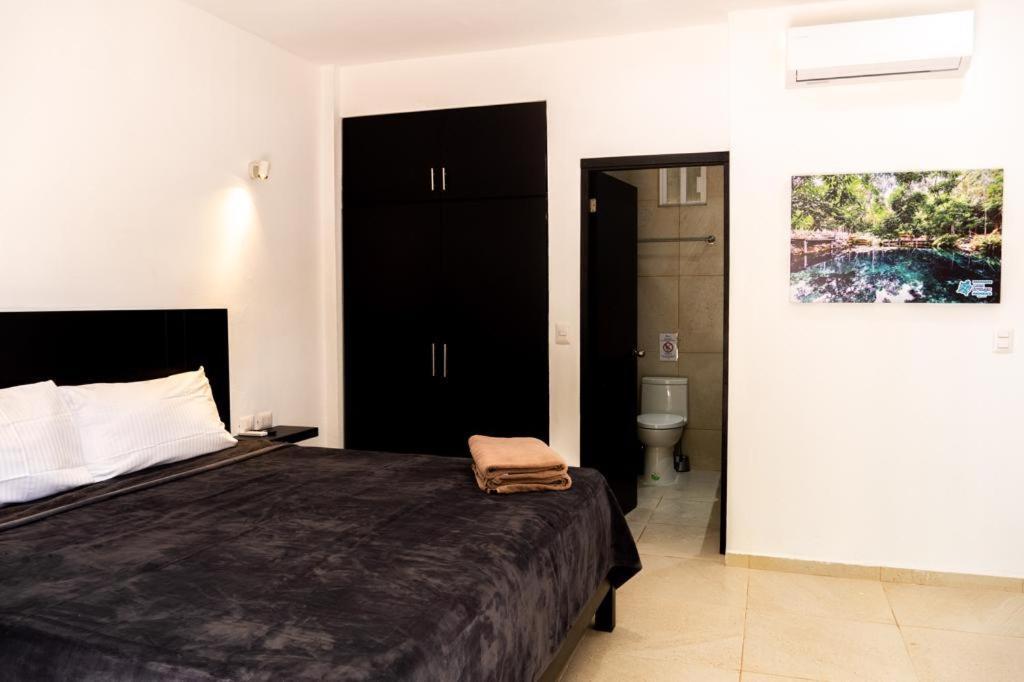 Hotel Casa Tortuga Tulum - Cenotes Park Inclusive Ngoại thất bức ảnh A bedroom in the hotel